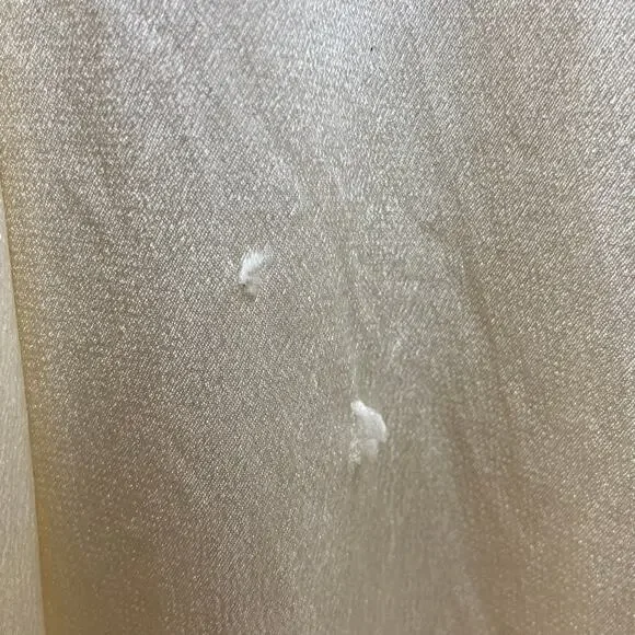 Vintage 30s 40s KAMORA Ivory Liquid Satin Maxi Dressing Gown Robe Women's Size S - Picture 12 of 15